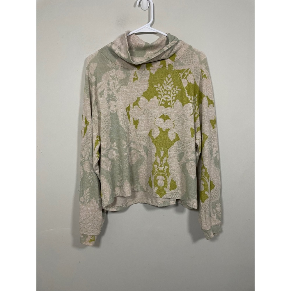 Anthropologie Saturday Sunday Floral Pullover Cowl Neck‎ Top Size Small